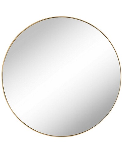 Дизайнерское настенное зеркало Glass Memory Lunar 100  в металлической раме золотого цвета